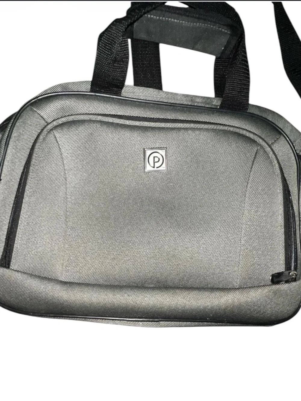 Protegè Gray Black Men’s Travel Laptop Shoulder Tote Bag